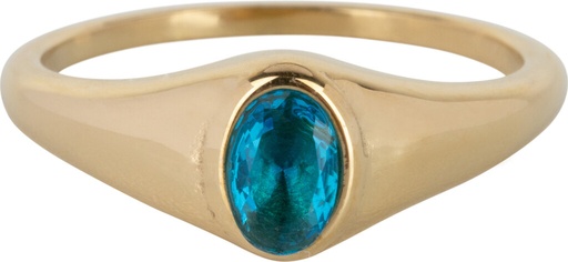 Charmins Ring - R1092 - Birthstone Siegelring December Oval Turquoise