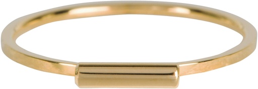 Charmins Ring - R521 - Tube Gold Steel