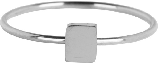 Charmins Ring - R720 - Minimalist Rectangle Shiny Steel