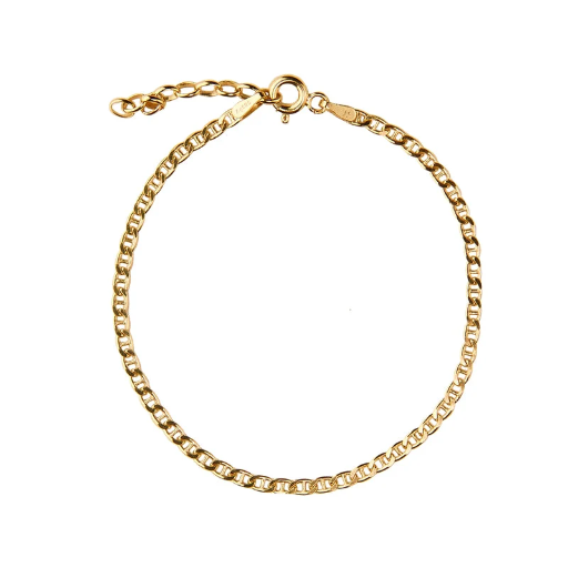 [4565-16-gold] Jeberg Jewellery - Sydney bracelet 16 cm + EXT 3 cm gold plated