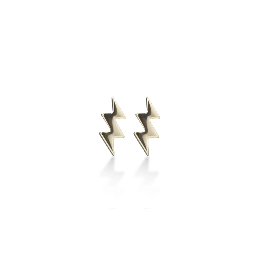 [50540] Jeberg Jewellery - Lightning bold studs - gold