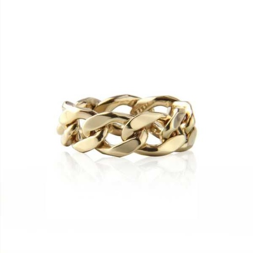 [6940] Jeberg Jewellery - Chain ring gold plated 8mm