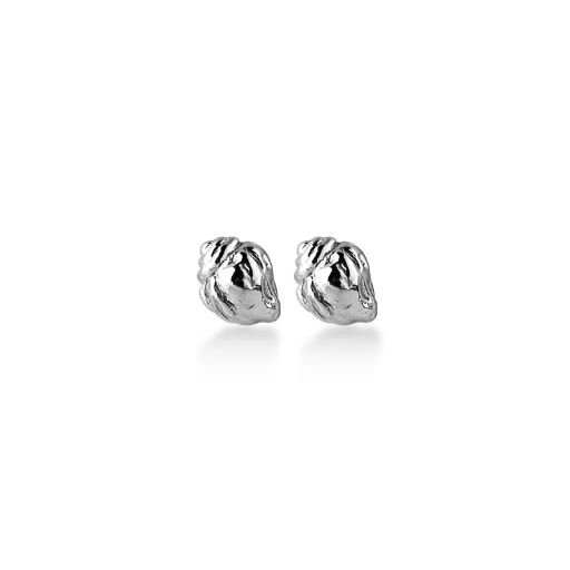 [51742] Jeberg Jewellery - Shelly studs silver