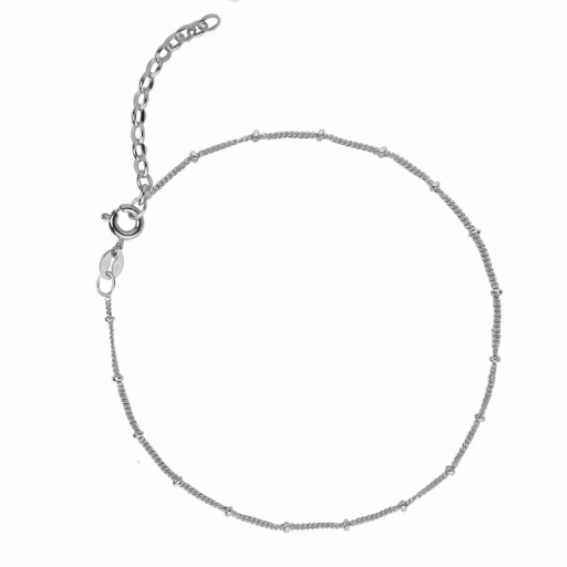 [4502-SAT- ANKLET] Jeberg Jewellery - Nelly Anklet chain 22 cm + 4 cm ext opt