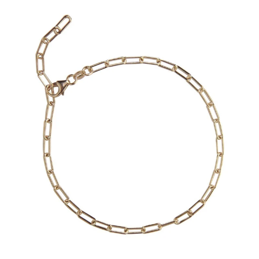 [4550-Anklet-Gold] Jeberg Jewellery - Sophia anklet gold plated 27 cm opt