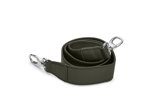 [9733] Crossbodygurt breit | 4/105cm | waldgrün | silber | genarbt