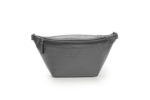 [9319] KIM Gürteltasche | dunkelgrau | silber | Weite 100-165 | genarbt