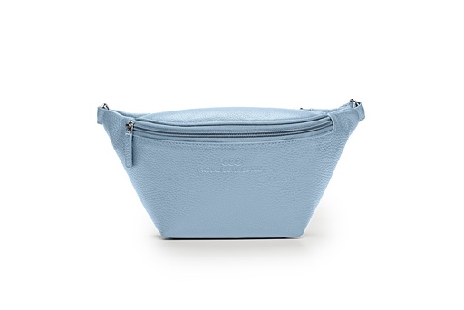 [9317] KIM Gürteltasche | hellblau | silber | Weite 100-165 | genarbt