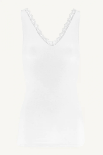 By Bar - Lace Singlet - 010 Off White