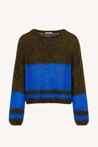 By Bar - olli stripe pullover - 415 olive