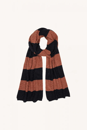 [23516801-758] By Bar - lilly striped scarf - 758 copper