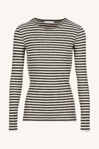 By Bar - basic ls stripe top - 018 chalk